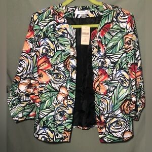Coldwater Creek Floral Blazer SZ 12~NWT~